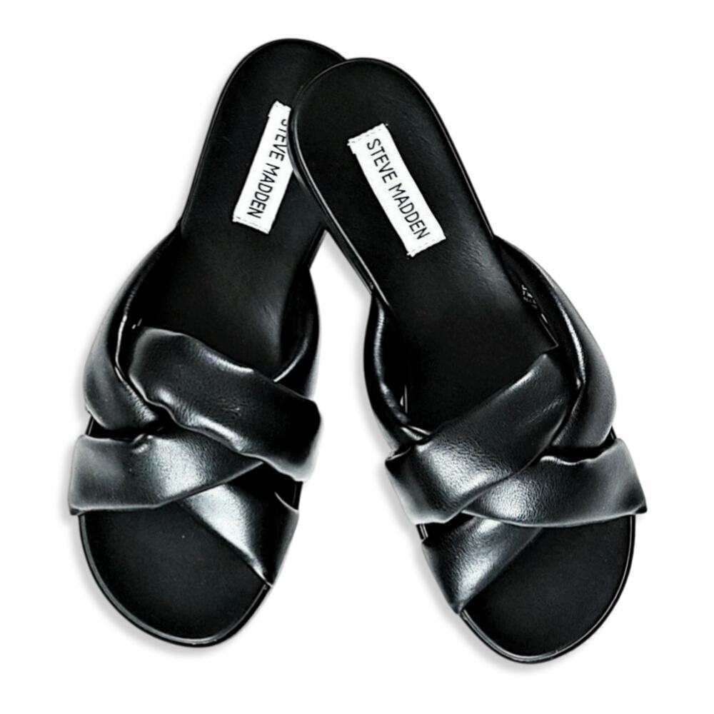 New Steve Madden Women's Salim Slip-On Slide Flat Sandals - Picture 5 of 9